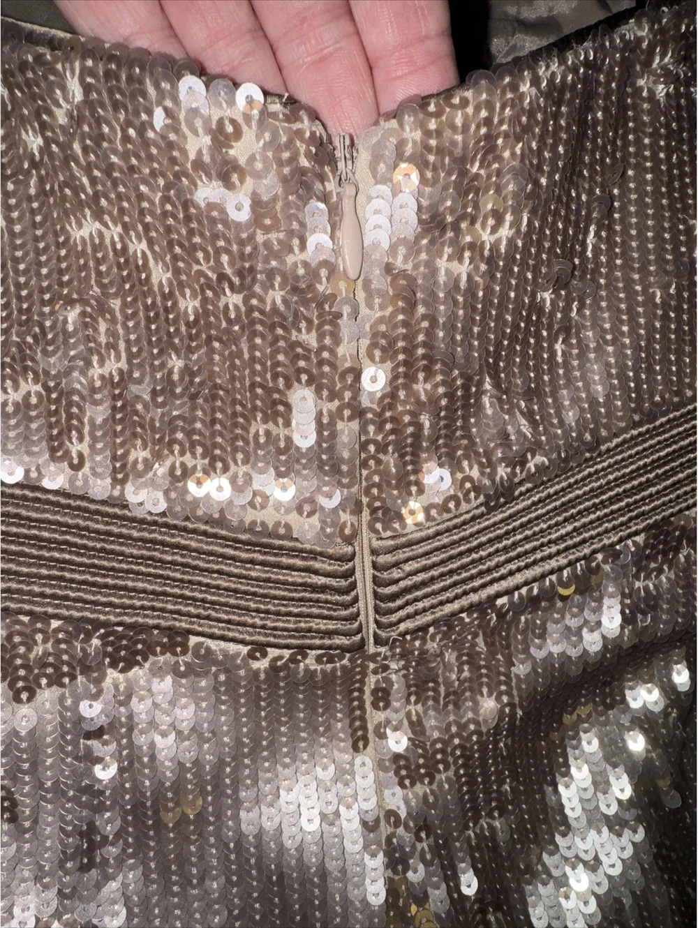 Badgley Mischa Gold Sequin Cocktail Champagne Sequin Dress 4